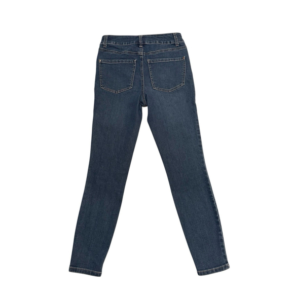 Maurices Everflex High Rise Jeans Womens 6 Regular BLUE Distressed Cowgirl Farm - Picture 3 of 16